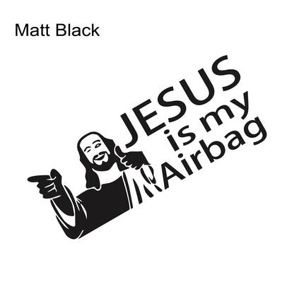 Jesus Is My Airbag Vinyl Decal – Safety Car & Truck Sticker Matt Black – Car Accessories | MotorWorld Marketplace