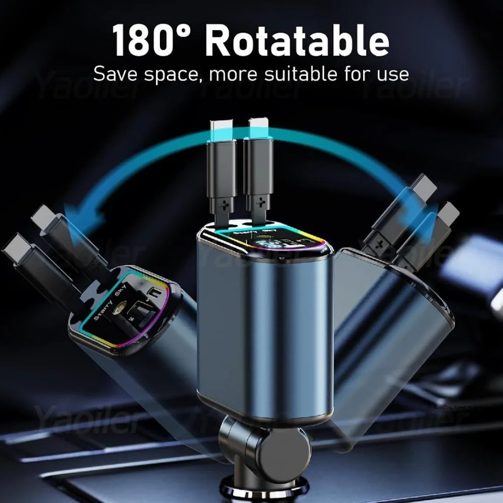 Starlight 120W 4-in-1 Retractable USB-C Car Charger, Pro-Grade – Car Accessories | MotorWorld Marketplace