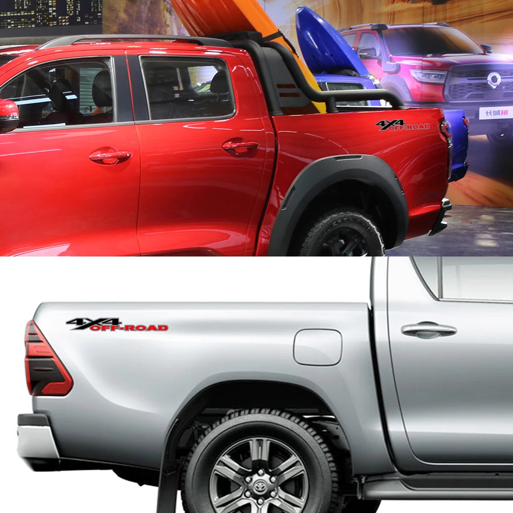 2Pcs 4X4 Off Road Decals for F150 Silverado Sierra Ram