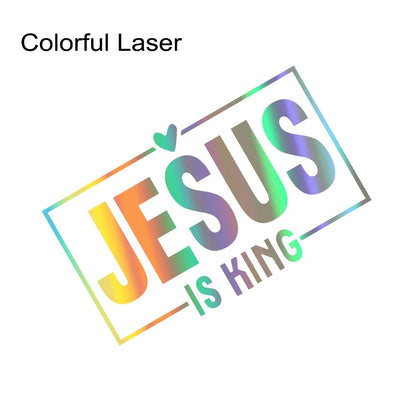 Jesus Is King Laser Vinyl Decal 15x9.4cm – Pro Auto Accessory