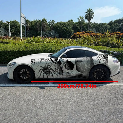 2pcs Skull & Spider Car Side Wraps, PVC, Waterproof, Pro-Grade – Car Accessories | MotorWorld Marketplace