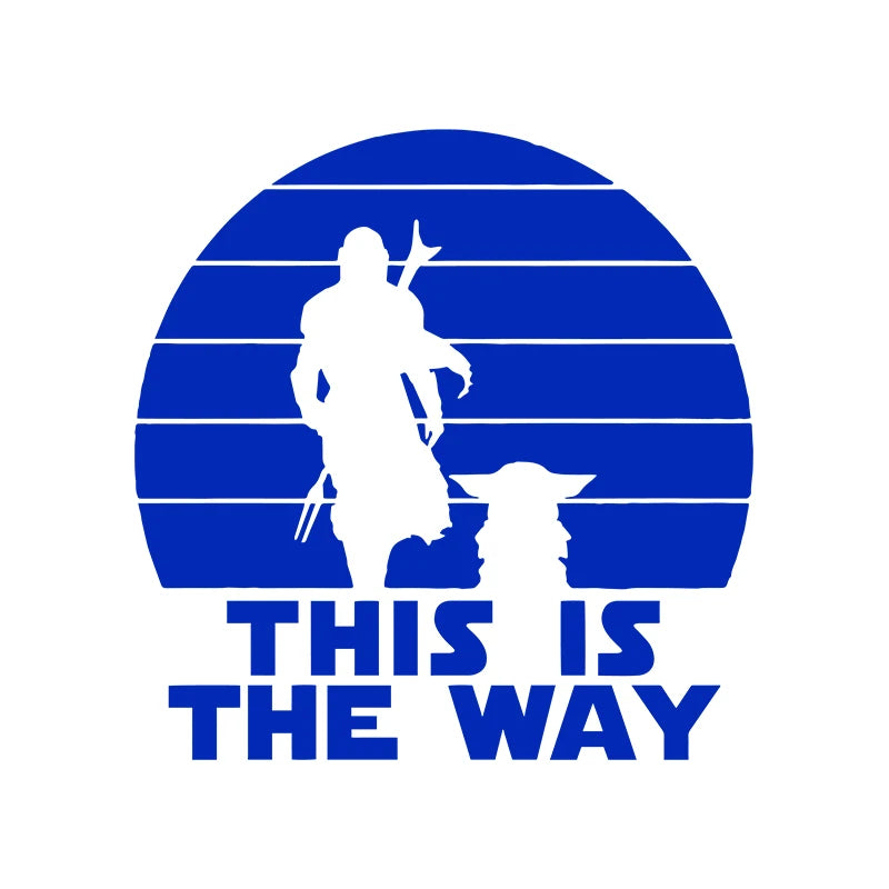 Classic Sci-Fi Vinyl Sticker – "This Is The Way" Car/Laptop Decor QT13495 Dark Blue – Car Accessories | MotorWorld Marketplace