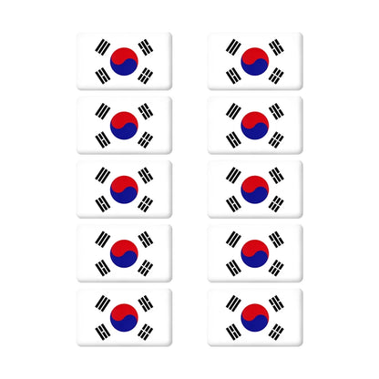 10pcs Epoxy Flag Badge Decals UAE, NL, RU, BR, IT, TH