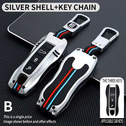 Zinc Alloy Smart Key Case for Porsche 911 Cayenne Taycan Silver Color Set-1 China Mainland – Car Accessories | MotorWorld Marketplace