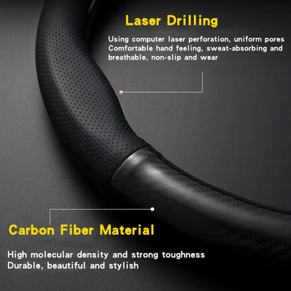 Universal Carbon Fiber Leather Steering Wheel Cover, Anti-Slip – Car Accessories | MotorWorld Marketplace