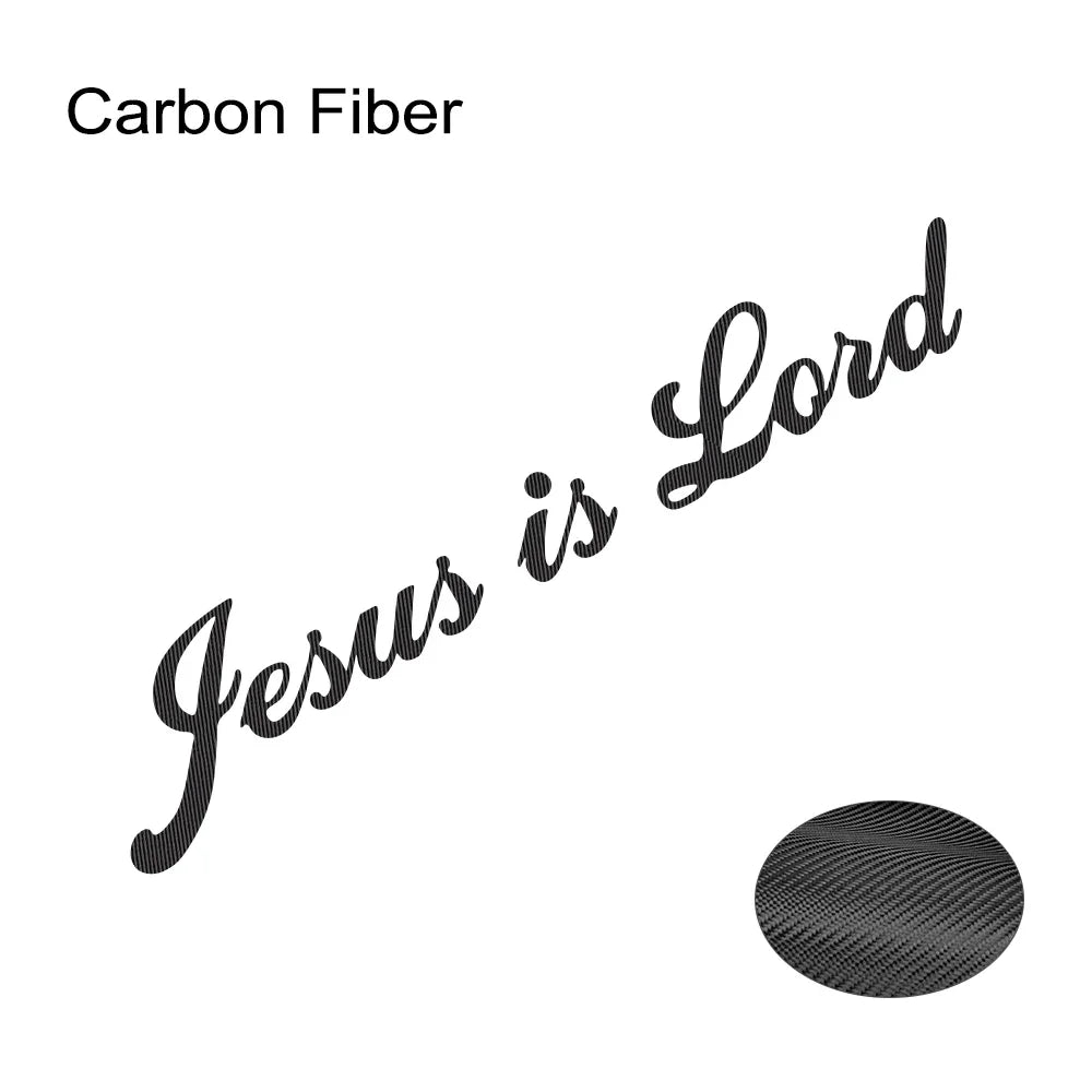 Jesus is Lord Vinyl Decal – Christian Auto & Laptop Sticker Carbon Fiber – Car Accessories | MotorWorld Marketplace