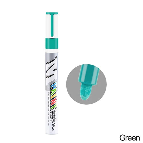 White Waterproof Tyre Paint Marker Pen – Permanent, Pro Grade Green – Car Accessories | MotorWorld Marketplace