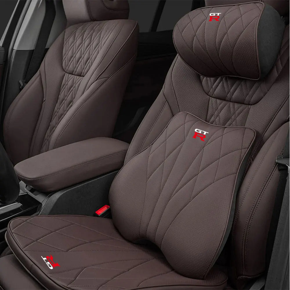 Premium Leather Neck & Lumbar Pillow for Nissan Models