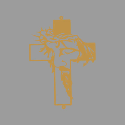 Jesus Cross Prayer Decal – High-Quality Car & Truck Sticker golden color – Car Accessories | MotorWorld Marketplace