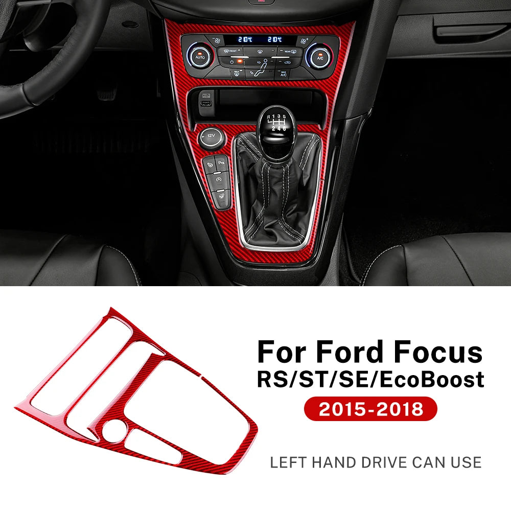 Real Carbon Fiber Gear Shift Panel Sticker For Focus 15-18 For LHD Red Carbon – Car Accessories | MotorWorld Marketplace