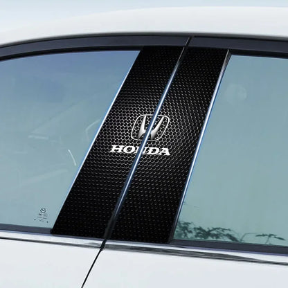 2Pcs Center Pillar Emblem Stickers for Honda Civic Accord