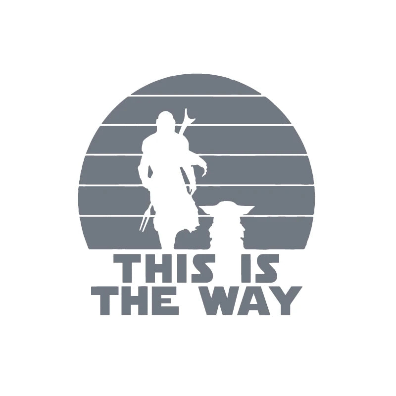 Classic Sci-Fi Vinyl Sticker – "This Is The Way" Car/Laptop Decor QT13495Dark Grey – Car Accessories | MotorWorld Marketplace