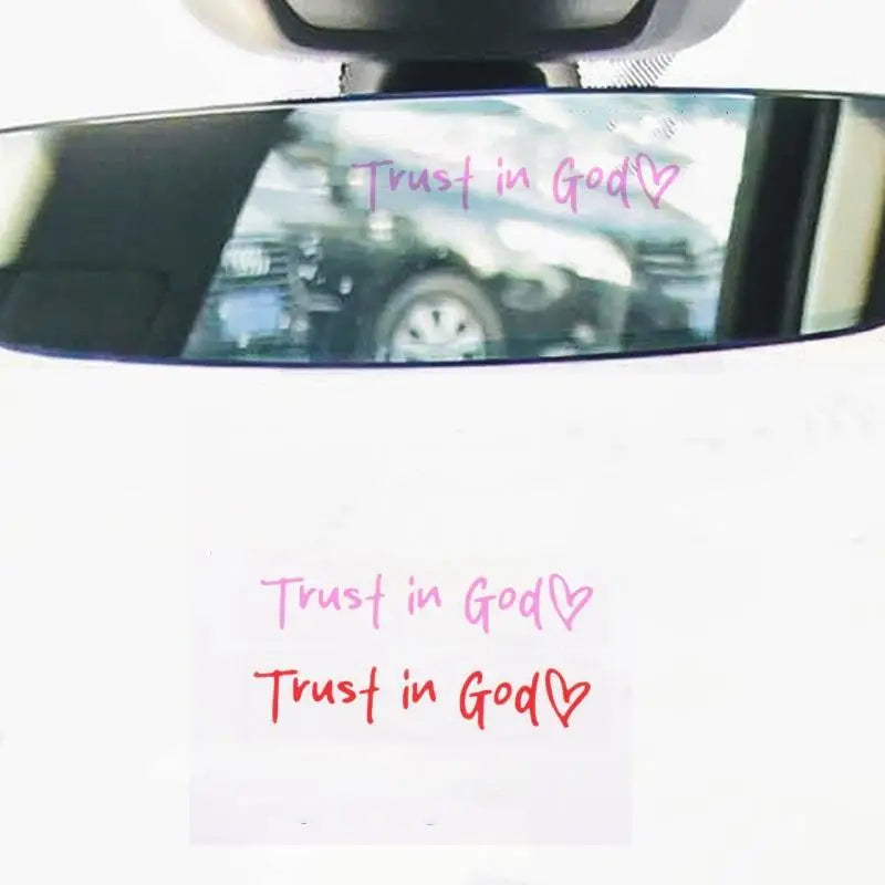 Trust In God Heart Car Decal – Faith Auto Mirror Sticker – Car Accessories | MotorWorld Marketplace