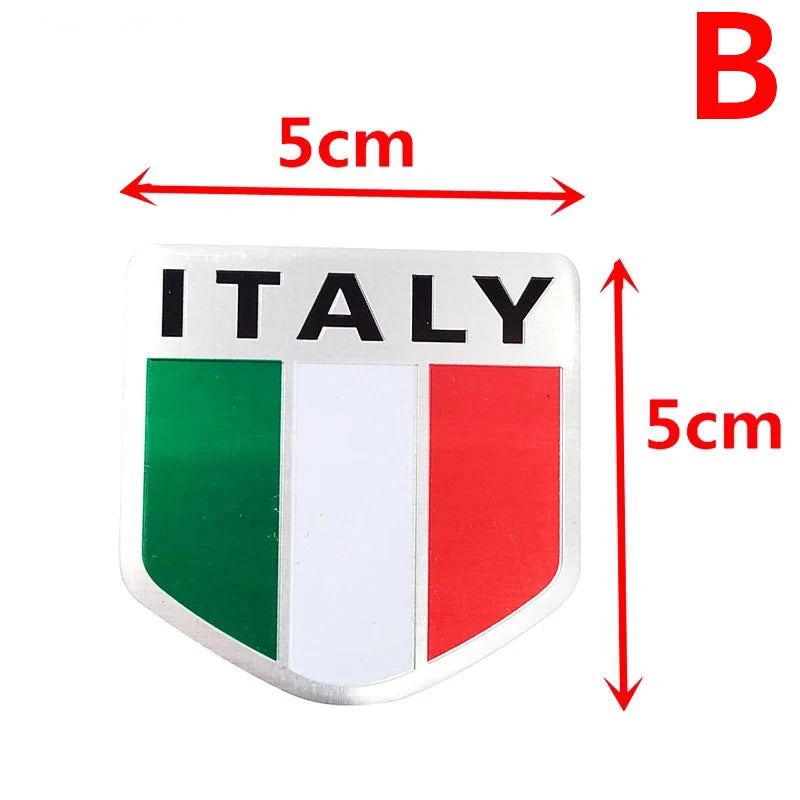 3D Aluminum Italy Flag Emblem Badge for Alfa Fiat Ferrari B – Car Accessories | MotorWorld Marketplace