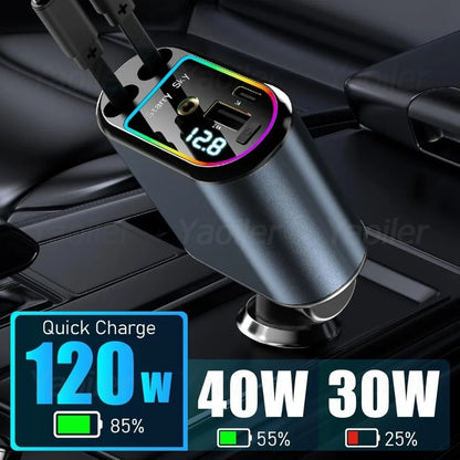 Starlight 120W 4-in-1 Retractable USB-C Car Charger, Pro-Grade – Car Accessories | MotorWorld Marketplace