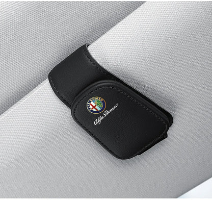 Premium Leather Sun Visor Glasses Clip for Alfa Romeo GT