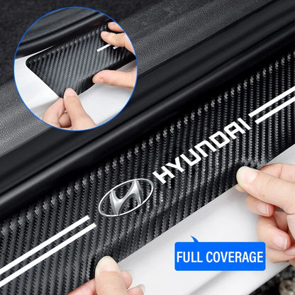Leather Door Sill Protectors For Hyundai