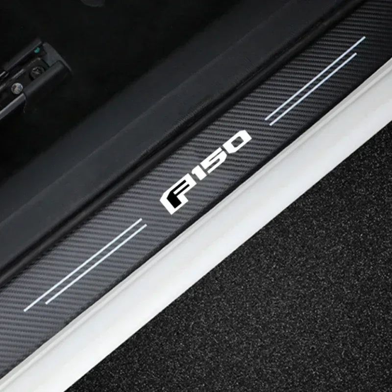 Protection de seuil de porte en fibre de carbone pour Ford F150 2023