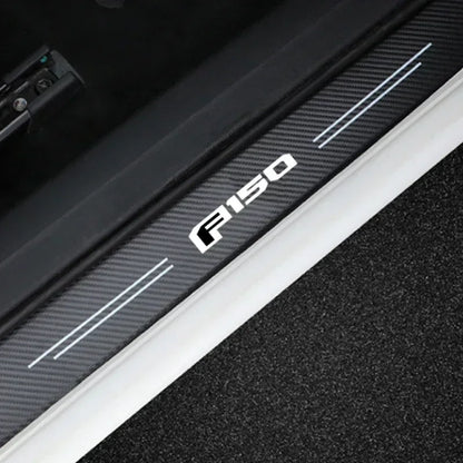 Protection de seuil de porte en fibre de carbone pour Ford F150 2023