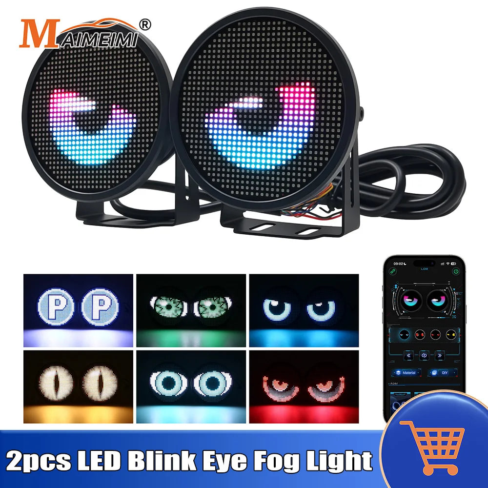 AD LED Dynamic Eye Fog Headlamps 2pcs 12V-24V Bluetooth – Car Accessories | MotorWorld Marketplace