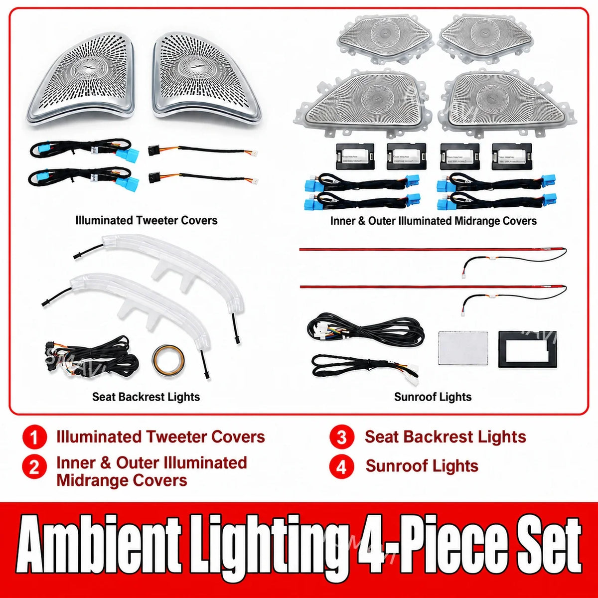 6pc Trim Set for Mercedes GLE/GLS W167 X167 2020-2024 Ambient Light 4pc 1 – Car Accessories | MotorWorld Marketplace