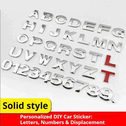 3D Metal Car Letter & Number Emblems – Custom Rear Badge Shiny Silver – Car Accessories | MotorWorld Marketplace