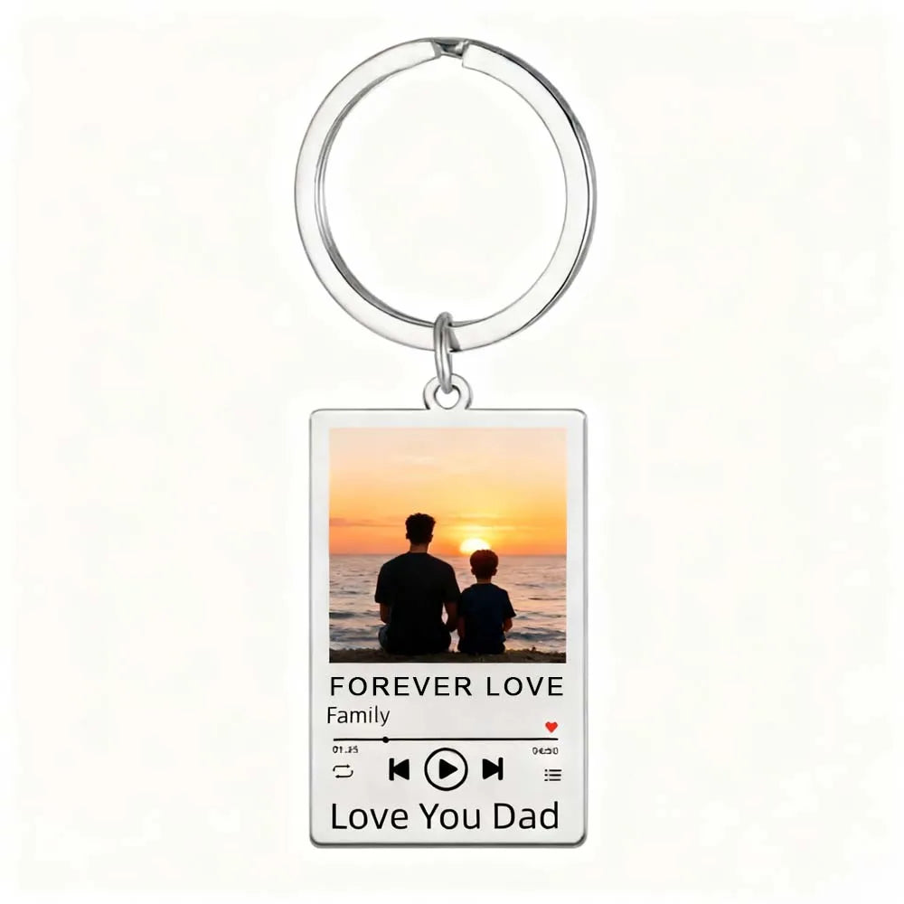 Custom Music Song Photo Name Keychain – Stainless Steel Gift 40MM 24MM 1 – Car Accessories | MotorWorld Marketplace