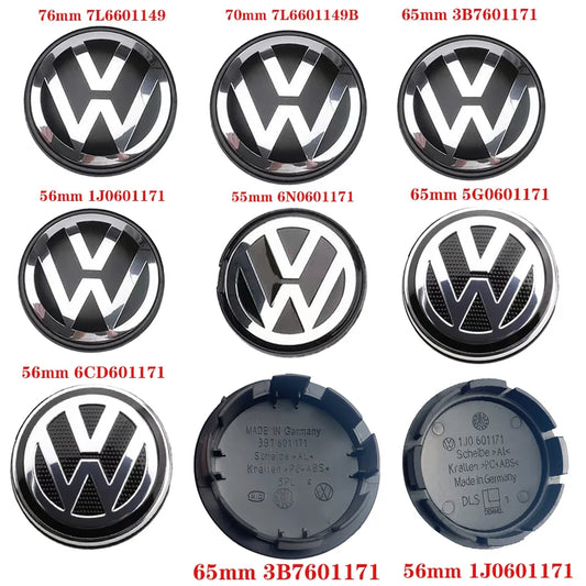 (NOT SOLD TO USA) VW 3B7601171 Wheel Center Caps 4pcs 55-76mm/2.17"-2.99" ABS Badge