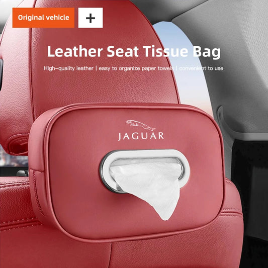 Premium Leather Tissue Holder for Jaguar