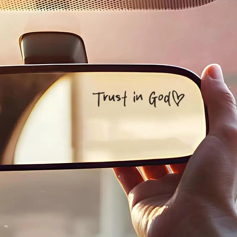 Trust In God Heart Car Decal – Faith Auto Mirror Sticker – Car Accessories | MotorWorld Marketplace