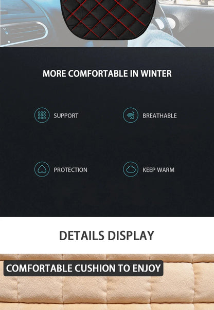 Soft Plush Car Seat Cover Universal Anti-Slip for SUV/Sedan