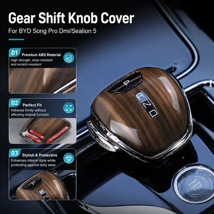 BYD Song Pro DMI Gear Shift Knob Cover Carbon Fiber Shell – Car Accessories | MotorWorld Marketplace