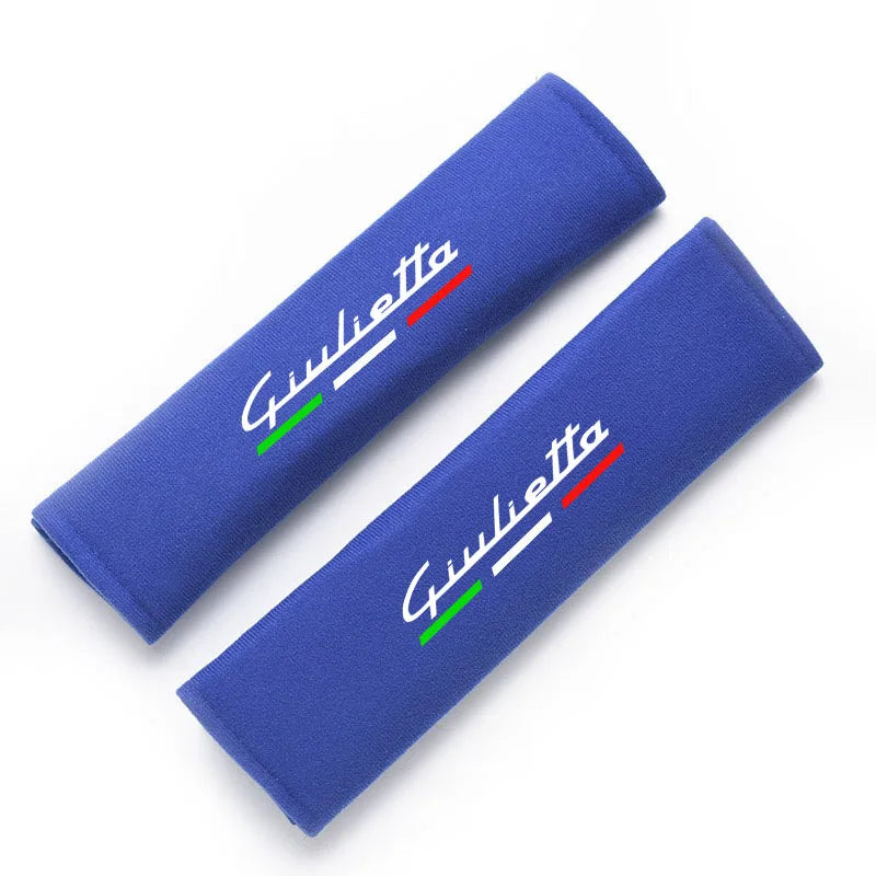 2Pcs Leather Seat Belt Shoulder Covers for Giulietta Blue – Car Accessories | MotorWorld Marketplace