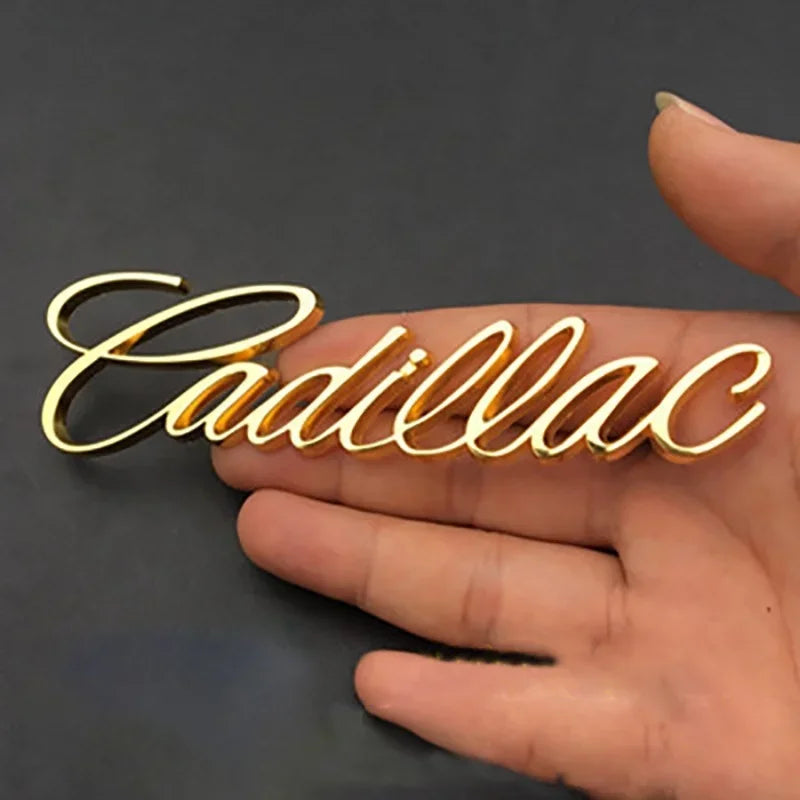 (NOT SOLD TO USA) 3D Metal Emblem Badge for Cadillac Escalade DTS SRX XT5 Letter-Gold – Car Accessories | MotorWorld Marketplace