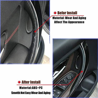 Paire de couvre-poignées de porte noirs pour BMW Série 3 et 4 F30 et F35 (2012-2018)