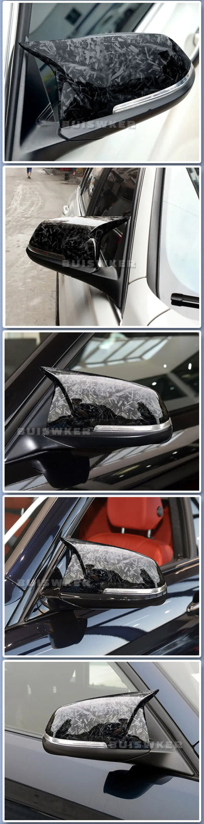 Coques de rétroviseurs en fibre de carbone pour BMW F20 F30 F32 style M3 M4
