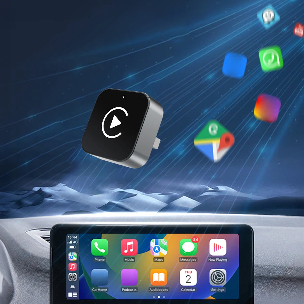 2-in-1 Wireless CarPlay & Android Auto Adapter, Plug & Play