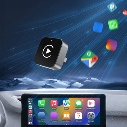 2-in-1 Wireless CarPlay & Android Auto Adapter, Plug & Play
