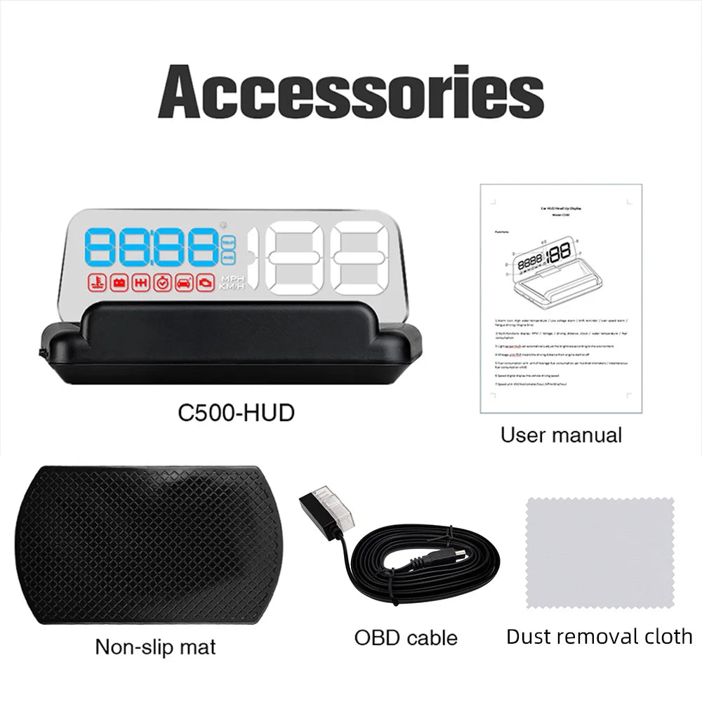 C500 Blue OBD/T900 HUD GPS Turbo Gauge LCD Odometer – Car Accessories | MotorWorld Marketplace