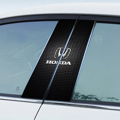 2Pcs Center Pillar Emblem Stickers for Honda Civic Accord