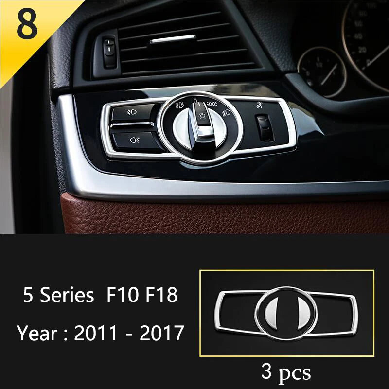 BMW F10 F18 Interior Button Panel Trim Stainless Steel Cover 8 Type – Car Accessories | MotorWorld Marketplace