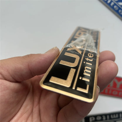 Universal 2PCS Luxury Limited Edition Metal Car Trunk Emblem Badge