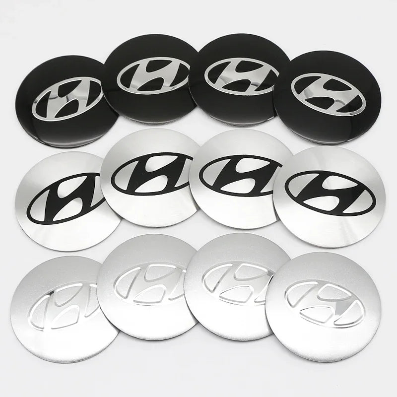 4Pcs Hyundai Wheel Hub Caps 56/60/65mm (2.02/2.36/2.56imch)