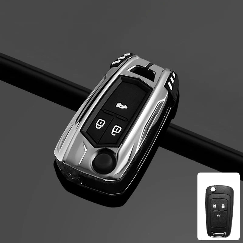 Zinc Alloy Key Case for Buick/Chevrolet/Opel—Full Cover B silver shell – Car Accessories | MotorWorld Marketplace