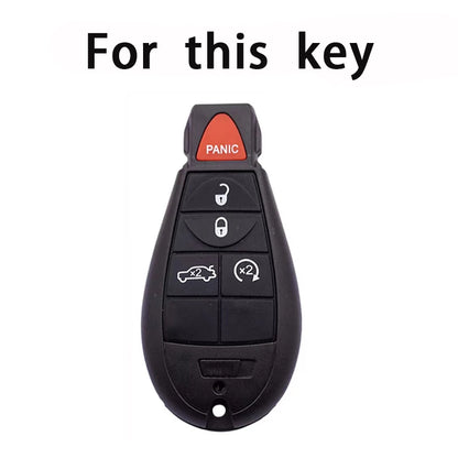 TPU 5-Button Key Cover for Chrysler Dodge Jeep Fiat—Durable