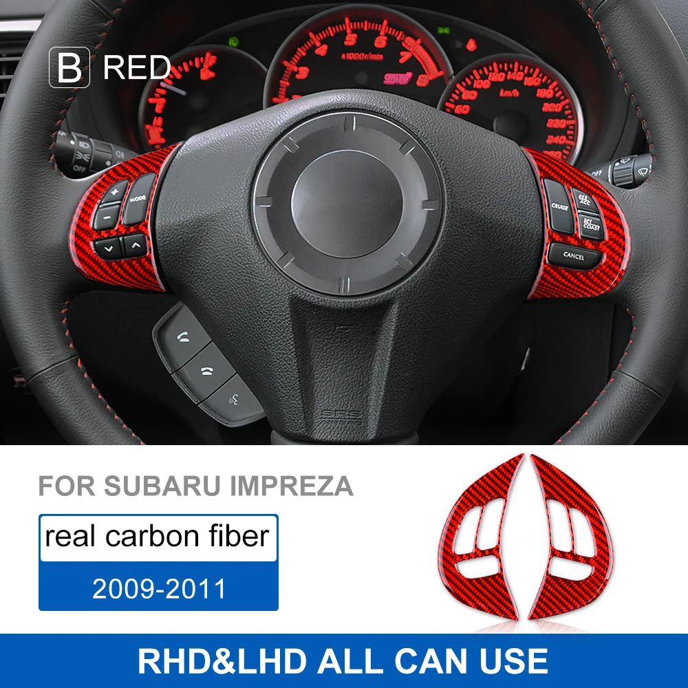 Real Carbon Fiber Steering Wheel Trim for Impreza 09-11 Red 01 – Car Accessories | MotorWorld Marketplace
