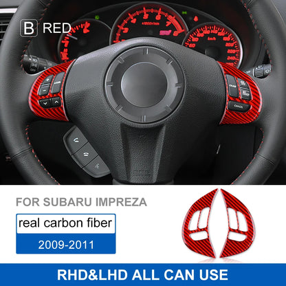 Real Carbon Fiber Steering Wheel Trim for Impreza 09-11 Red 01 – Car Accessories | MotorWorld Marketplace