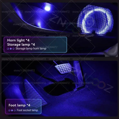 For Bentley Flying Spur 3Y/4N RGB 22in1 Ambient Light Kit