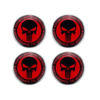 Universal 4pcs 56mm (2.2inch) Wheel Hubcap Stickers