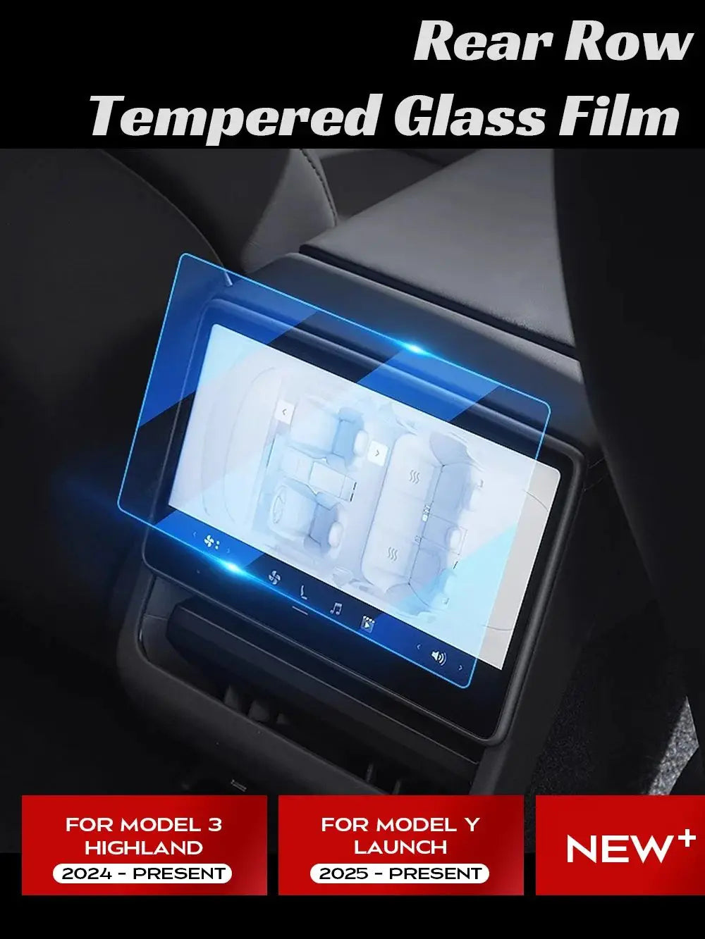 Tesla Model Y/3 Rear Center Glass Protector 2024-2025